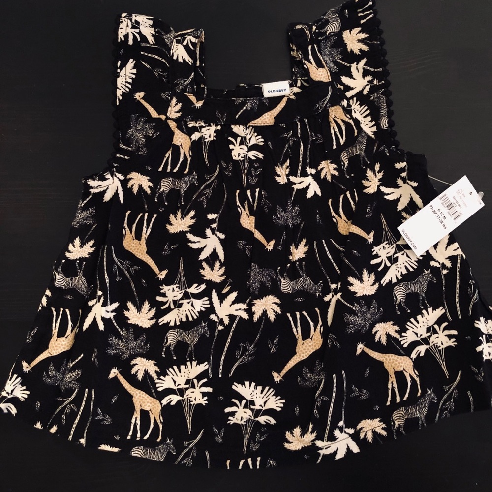 Baby safari sleeveless top